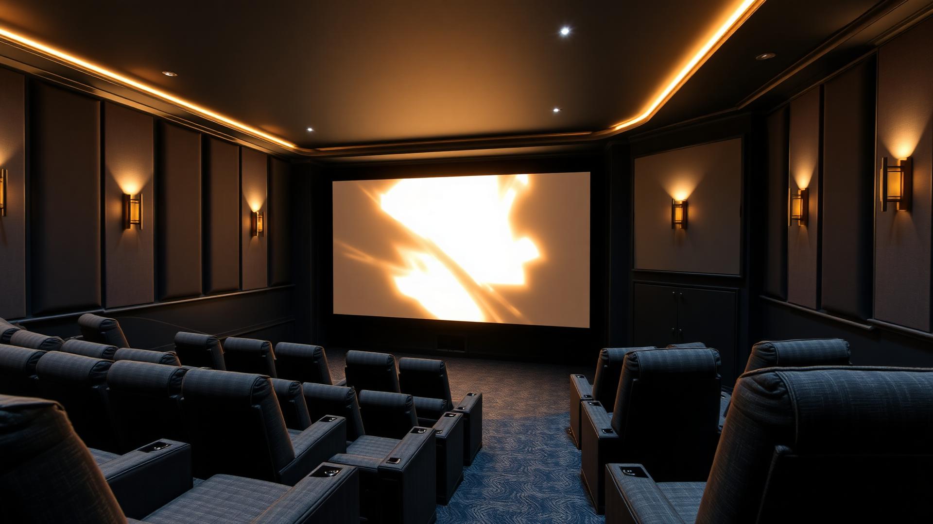 Home Theater — Immersive cinematic experiences with carefully planned displays, projection, acoustics, speakers, seating and control.